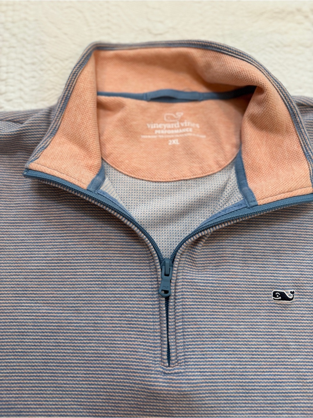 Vineyard Vines Performance Quarter Zip Pullover Blue Men’s 2XL - Picture 4 of 9